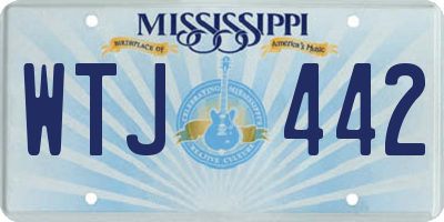 MS license plate WTJ442