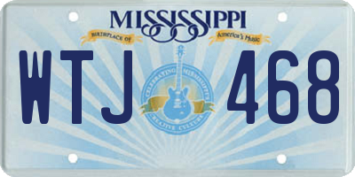 MS license plate WTJ468