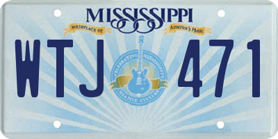 MS license plate WTJ471