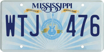 MS license plate WTJ476