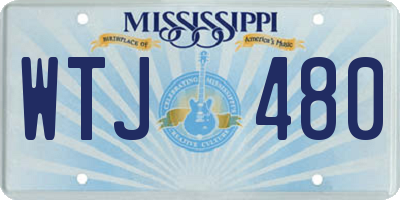 MS license plate WTJ480