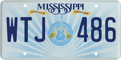 MS license plate WTJ486