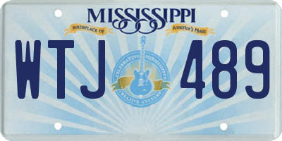 MS license plate WTJ489