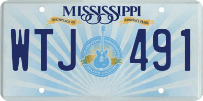 MS license plate WTJ491