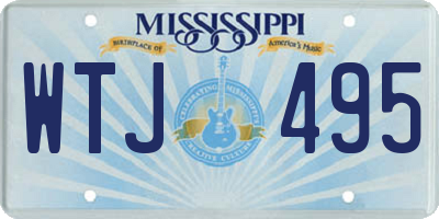 MS license plate WTJ495