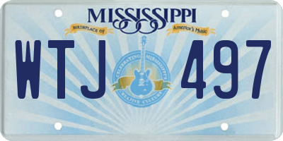 MS license plate WTJ497