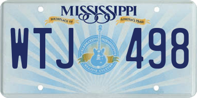MS license plate WTJ498