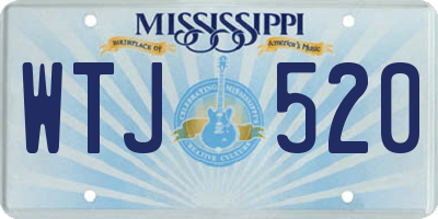 MS license plate WTJ520