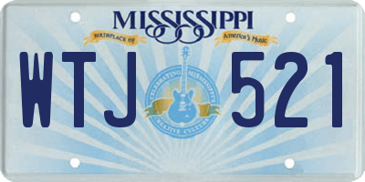 MS license plate WTJ521