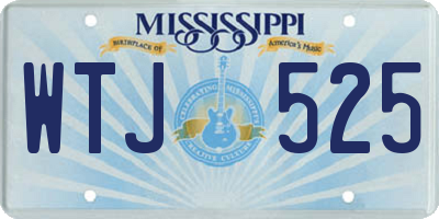 MS license plate WTJ525