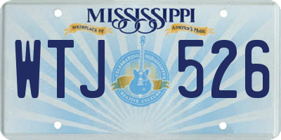 MS license plate WTJ526