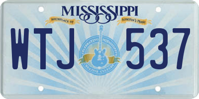MS license plate WTJ537