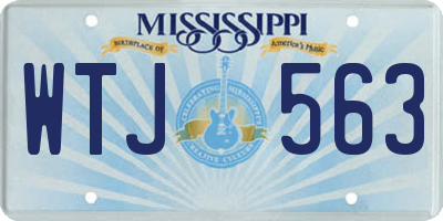 MS license plate WTJ563