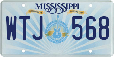 MS license plate WTJ568