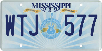 MS license plate WTJ577