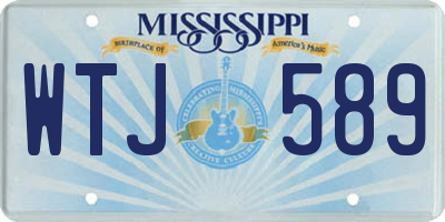 MS license plate WTJ589