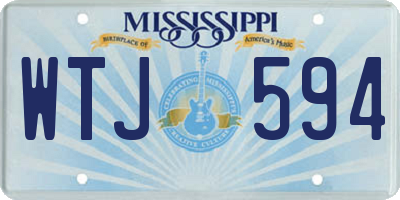 MS license plate WTJ594