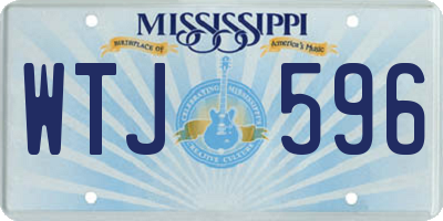 MS license plate WTJ596