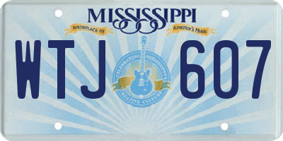 MS license plate WTJ607