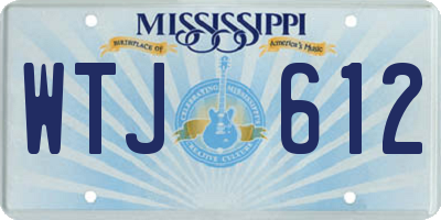 MS license plate WTJ612