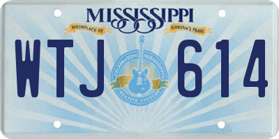MS license plate WTJ614
