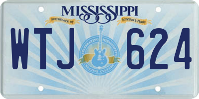 MS license plate WTJ624