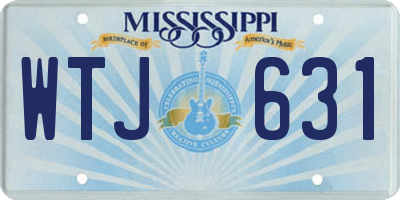 MS license plate WTJ631