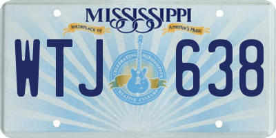 MS license plate WTJ638