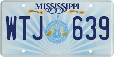 MS license plate WTJ639