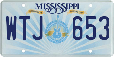 MS license plate WTJ653