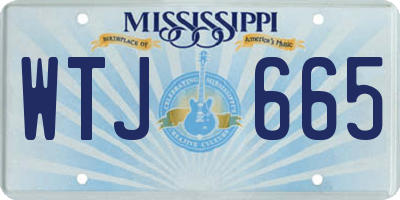 MS license plate WTJ665