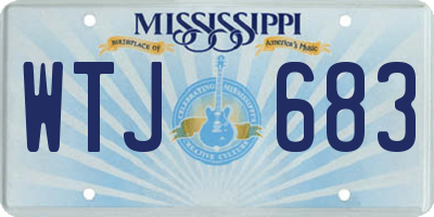 MS license plate WTJ683