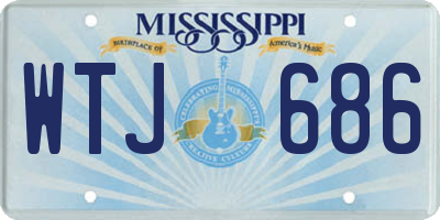 MS license plate WTJ686