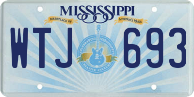 MS license plate WTJ693