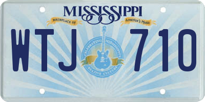 MS license plate WTJ710