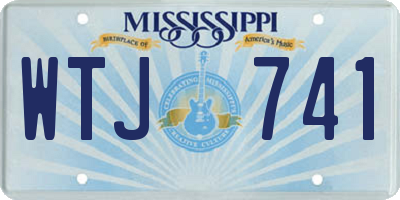 MS license plate WTJ741