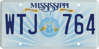 MS license plate WTJ764