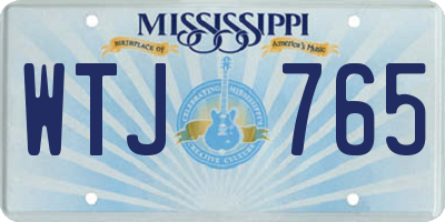 MS license plate WTJ765