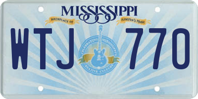 MS license plate WTJ770