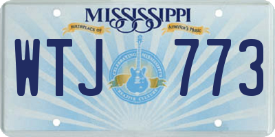 MS license plate WTJ773