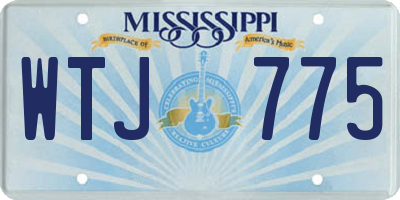 MS license plate WTJ775