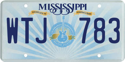 MS license plate WTJ783