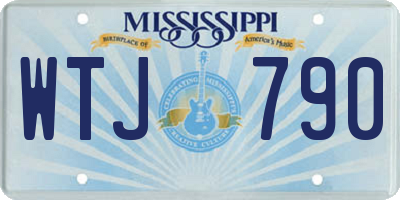 MS license plate WTJ790