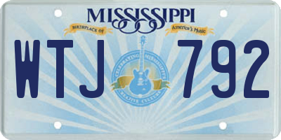 MS license plate WTJ792