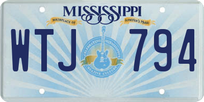 MS license plate WTJ794