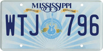 MS license plate WTJ796