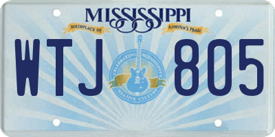 MS license plate WTJ805