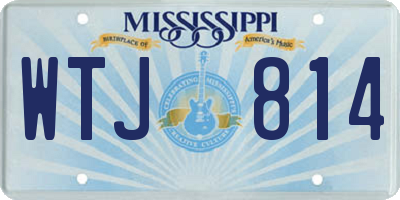 MS license plate WTJ814