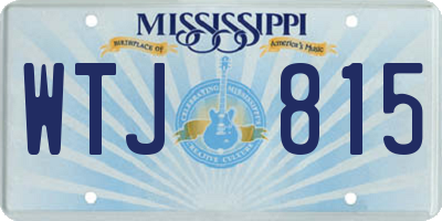 MS license plate WTJ815