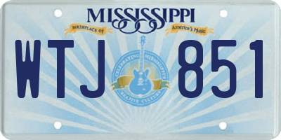 MS license plate WTJ851